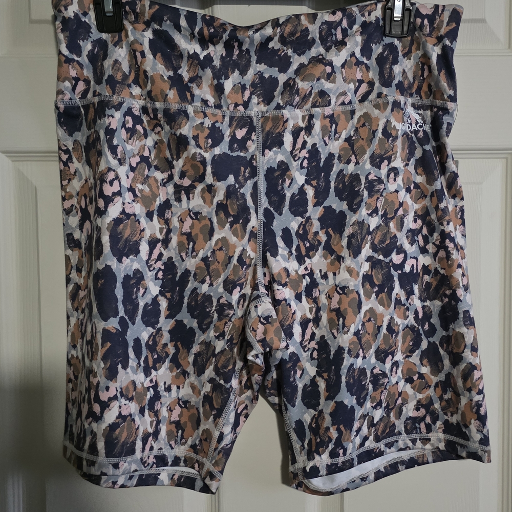 Jordache Women's Animal Print Bike Shorts - Black and Brown
